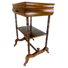 Late 19th century Continental inlay Biedermeier side table