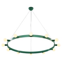 MANHATTAN - LARGE Chandelier in Green Enamel by Blueprint Lighting
