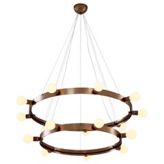 MANHATTAN 2-TIER Chandelier in Bronze, Brownstone Boys x Blueprint Lighting