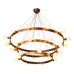 Lustre MANHATTAN massif à 3 étages en laiton, par Blueprint Lighting
