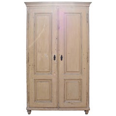Painted Pine Two Door Knock-Down Armoire
