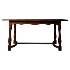 Pine dining table "Hytte" by Nordiska Kompaniet, Sweden, 1940s