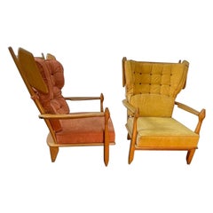 Paire de fauteuils "Dagobert" de Guillerme et Chambon