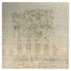 Rug & Kilim: Tappeto moderno in stile degradato con motivo astratto verde e beige