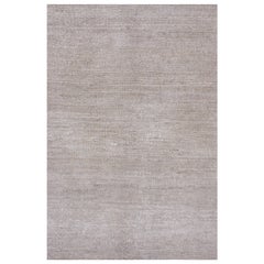 Rug & Kilim (a) Gallery, Tappeto contemporaneo in grigio-argento solido, tono su tono