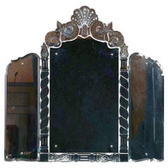 Venetian Tripple Plate Overmantel Mirror
