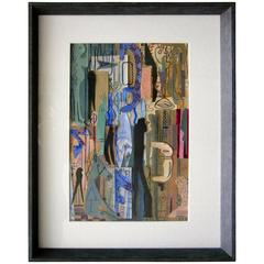 Vintage An Inventive and whimsical 1950's Modernist Collage by Virginia Gould Kay