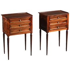 19th Century Pair of Mahogany Directoire Style Bedside Commodes