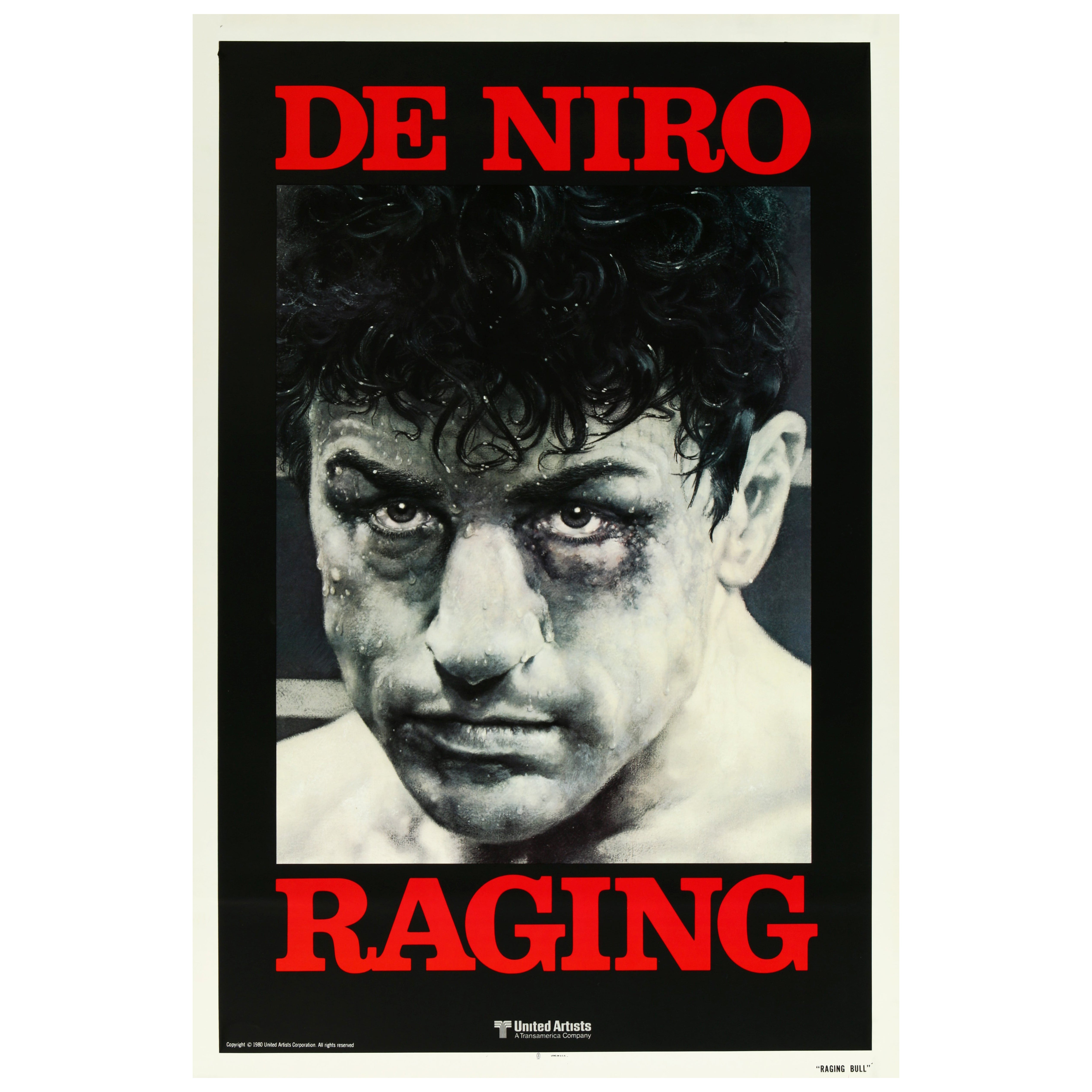 Poster cinematografico originale d'epoca di 'Toro Scatenato', 1980