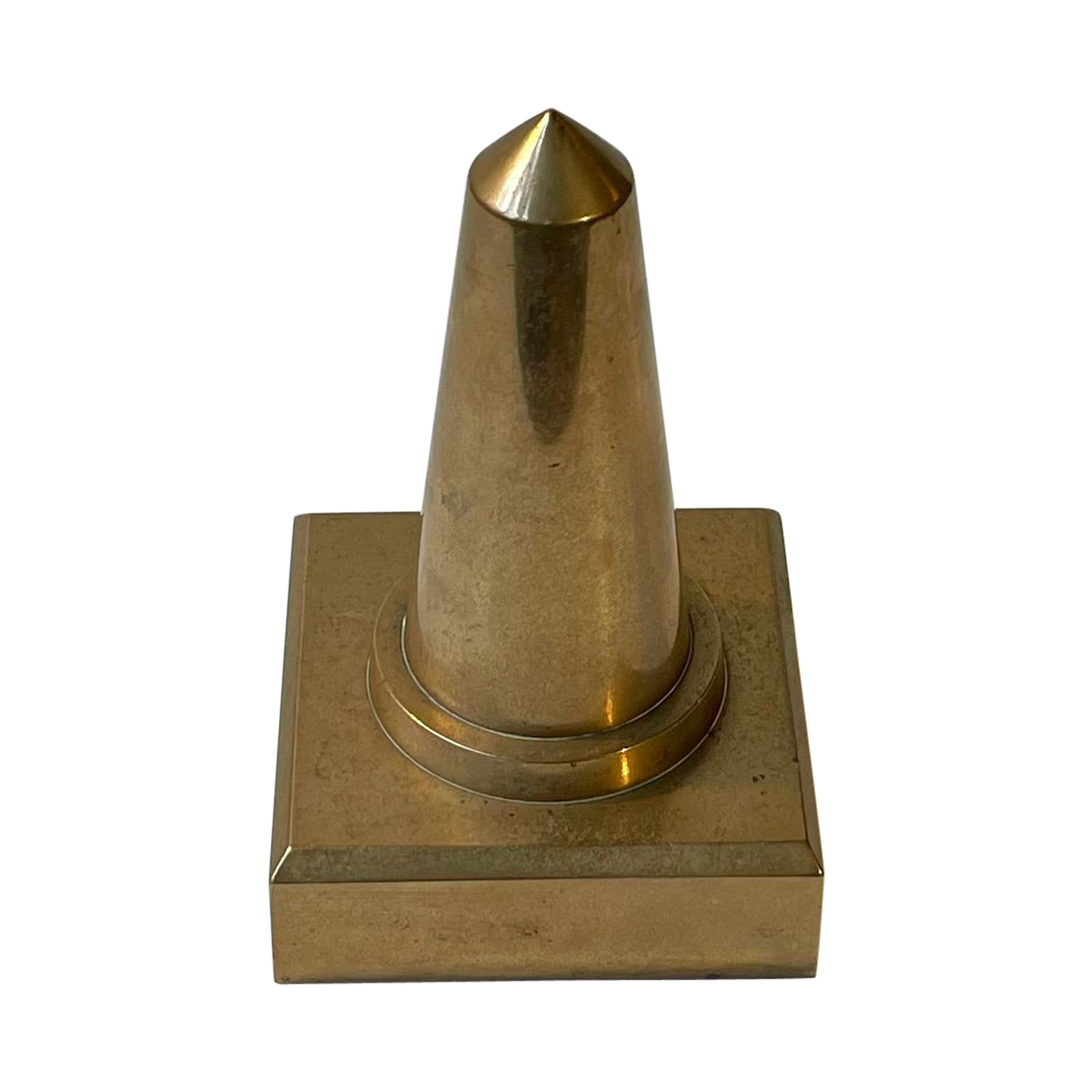 Scandinavian Art Deco Obelisk in Heavy Bronze, 1930s