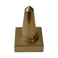 Scandinavian Art Deco Obelisk in Heavy Bronze, 1930s