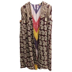 Red Velvet with Gold Metallic Hand Embroideries Ottoman Empire Vest/Coat 