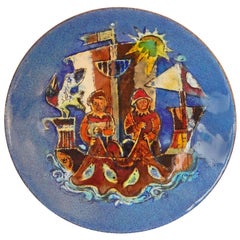 "Pescadores en el Mediterráneo", importante esmalte de mediados de siglo de Drerup