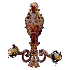 Neoklassizistischer Wandleuchter aus vergoldeter Bronze des 19.