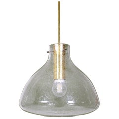Midcentury Pendant Light by Glashütte Limburg Germany, 70s