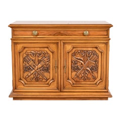 Karges French Regency Louis XVI Burled Walnut Sideboard Buffet or Bar Cabinet