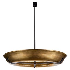 Contemporary Brass Ring Pendant Led