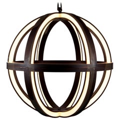 Moderne  Lampe à suspension LED Globe Small, laiton