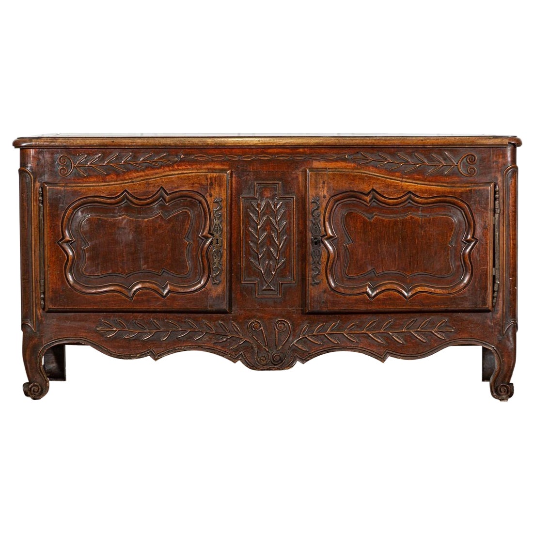 18thC French Carved Walnut Marriage Buffet