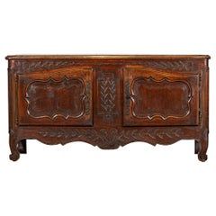 18thC French Carved Walnut Marriage Buffet