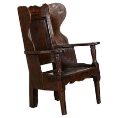 17thC English Oak Lambing Chair