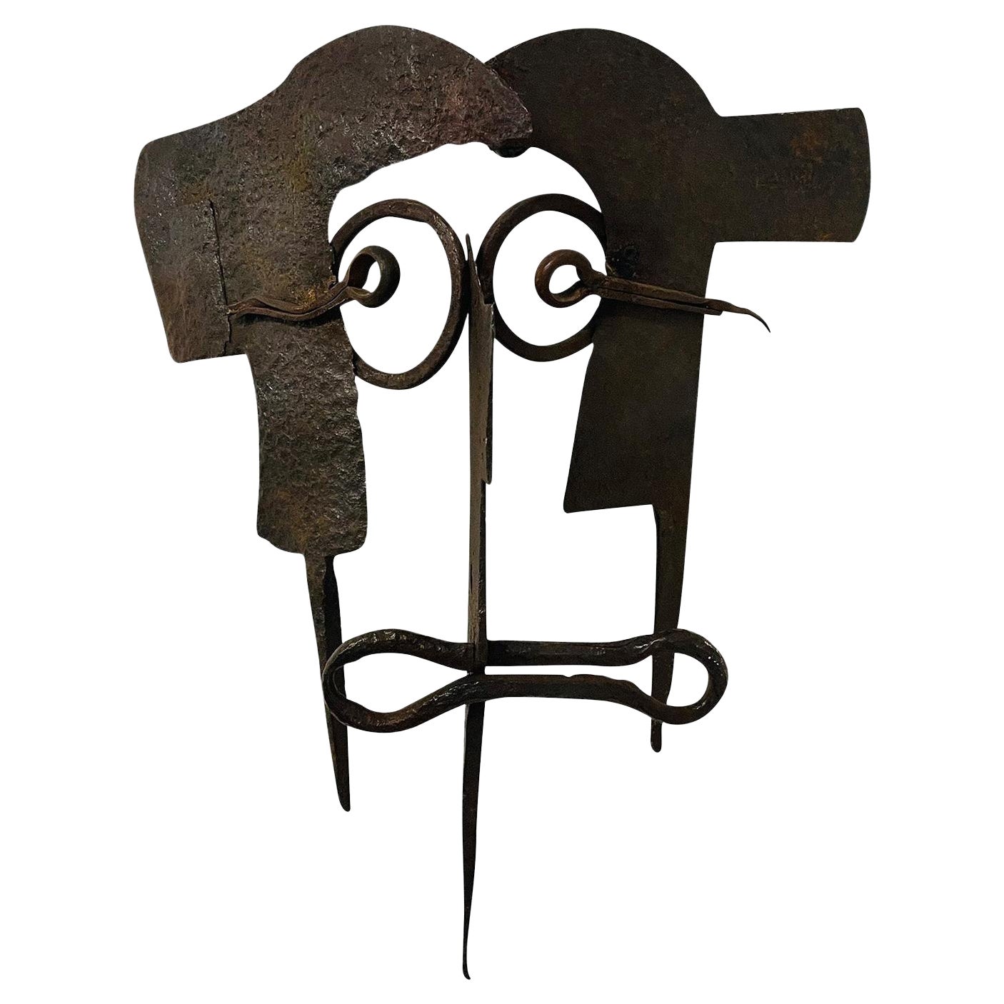 Französische Wandskulptur aus der Mitte des 20. Jahrhunderts - Vintage-Dekor