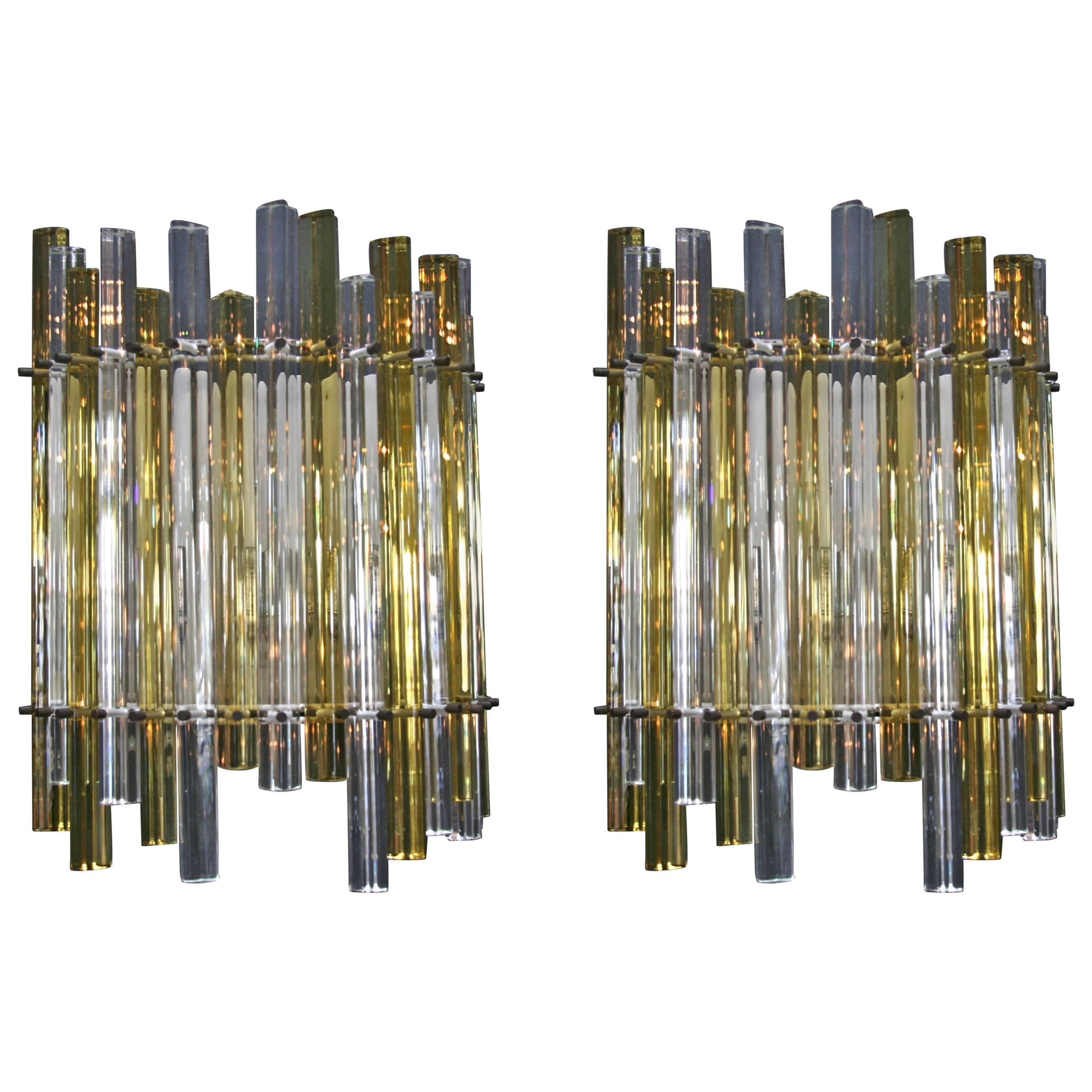 Pair of Italian Sconces by Venini