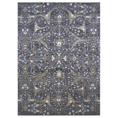 H4006 Heriz 425 Wool Rectangular Rug with Ornate Medallion Pattern by Mohebban