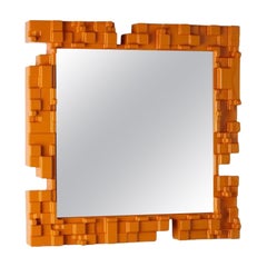 Pixel Pumpkin Orange Wall Mirror by Studio Tonino