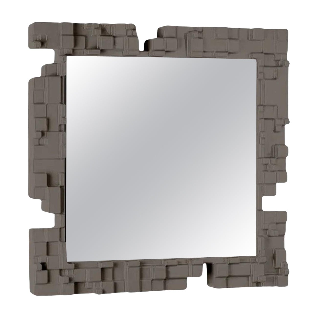 Pixel Argil Grauer Wandspiegel von Studio Tonino