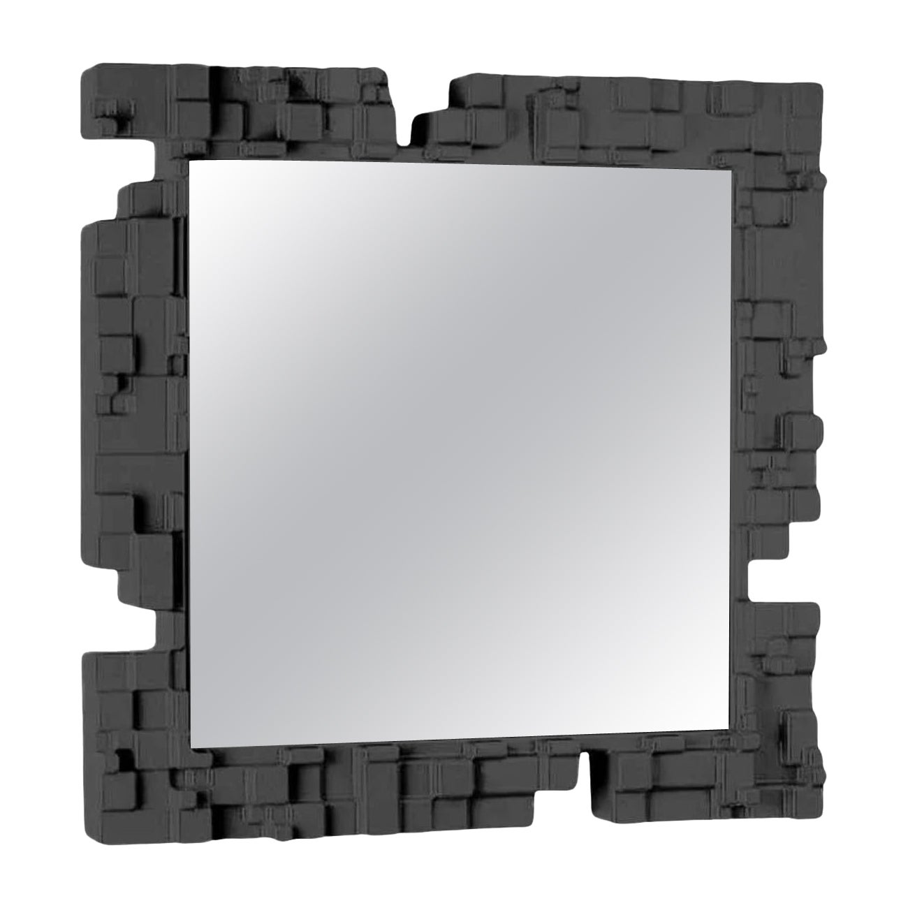 Miroir mural pixel gris éléphant du Studio Tonino
