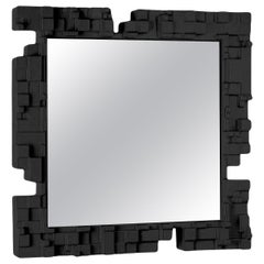 Pixel Jet Black Wall Mirror by Studio Tonino