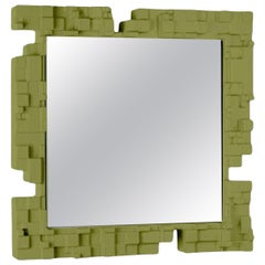 Pixel Lime Green Wall Mirror by Studio Tonino