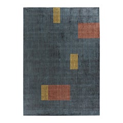 Dark Gray L2 Lines 360 Rectangular Rug in Hand-Loomed Viscose by Mohebban