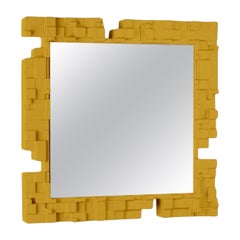 Specchio da parete Pixel Giallo Zafferano di Studio A.
