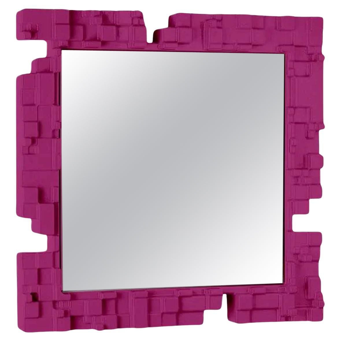 Pixel Sweet Fuchsia Wandspiegel von Studio Tonino