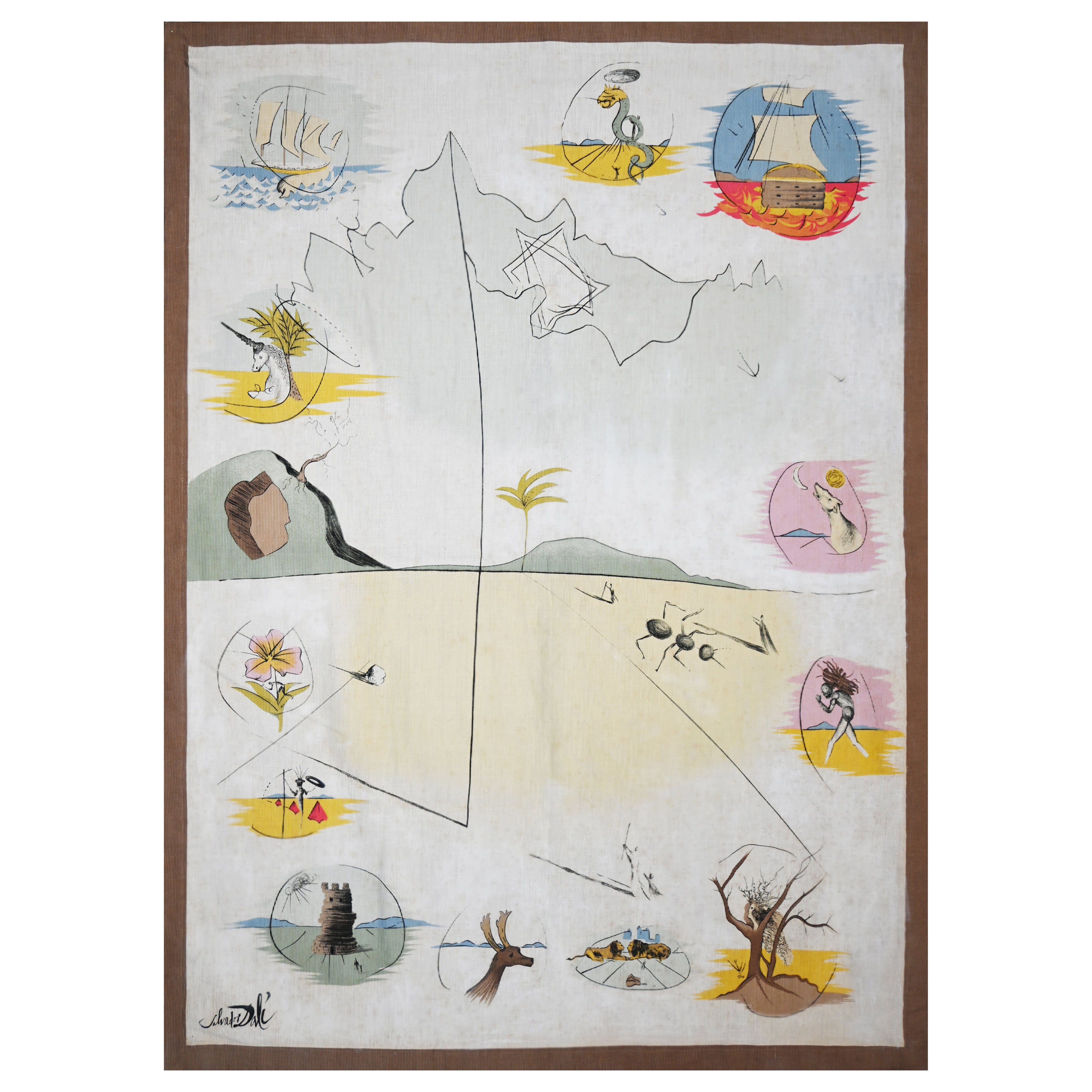 Le 12 tribù di Israel, arazzo di Salvador Dalí Certificato notarile -N° 1468 in vendita