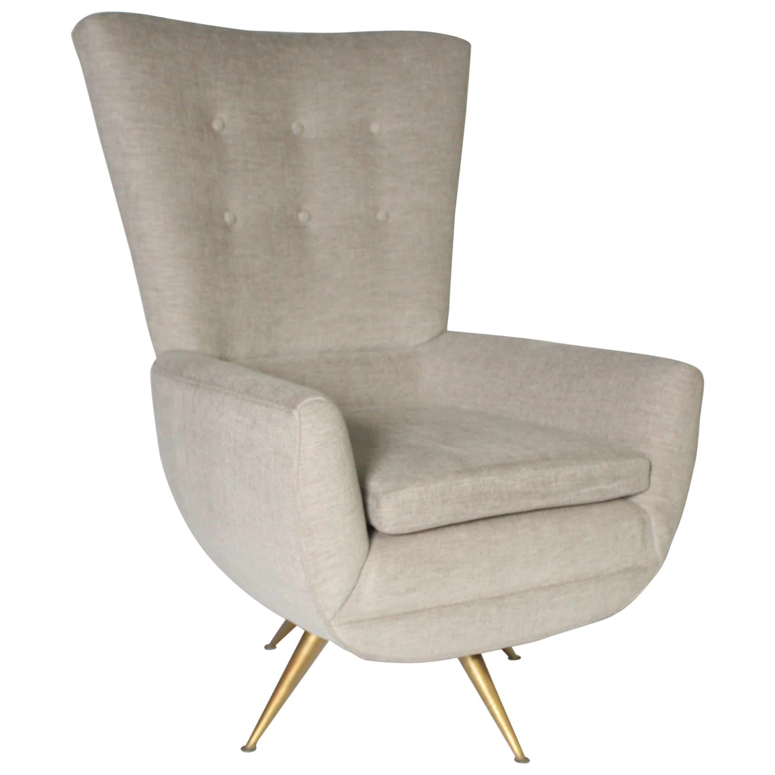 Henry Glass Swivel Lounge Chair