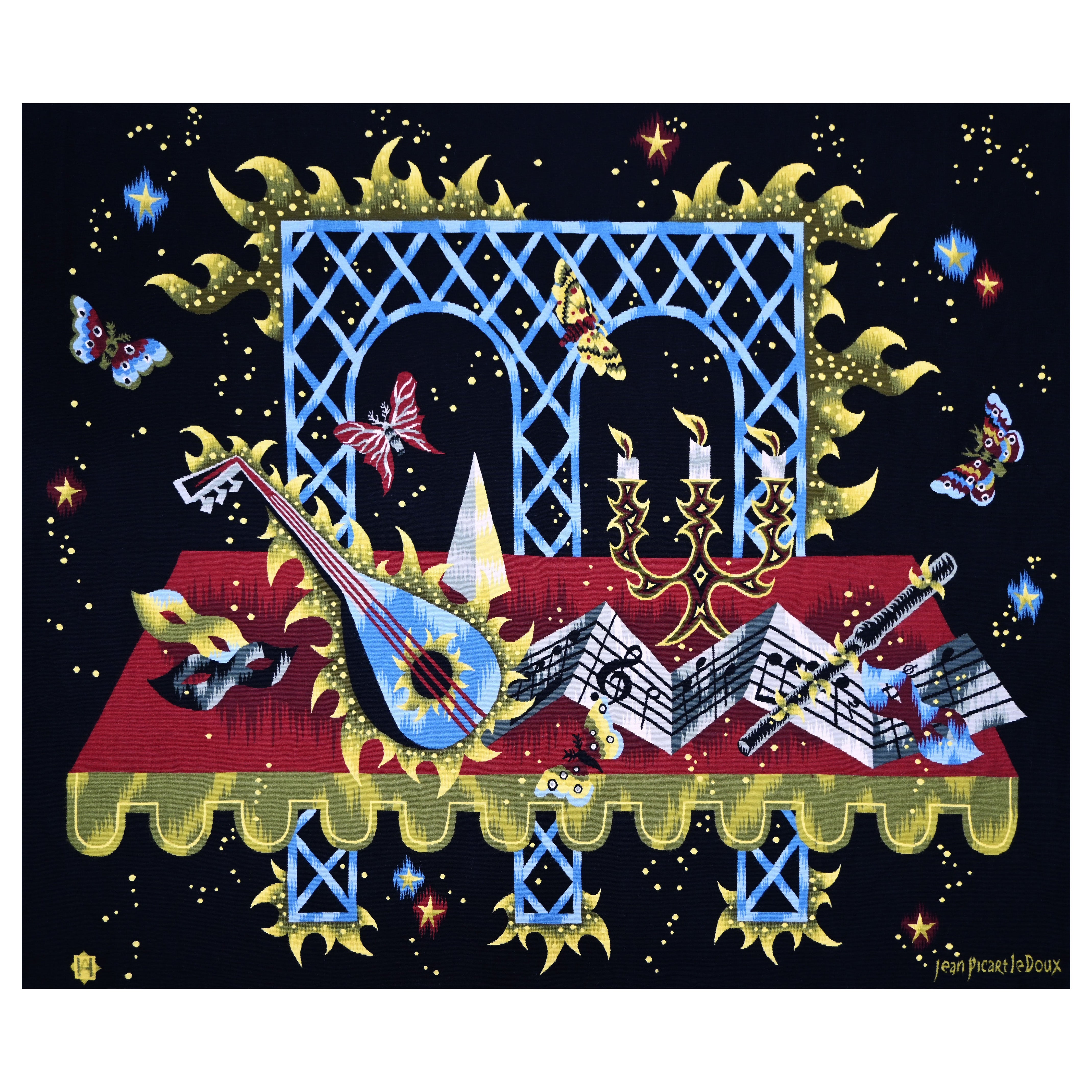 Hommage à Mozart, Jean Picart Le Doux, tapisserie française, artiste, N 1467