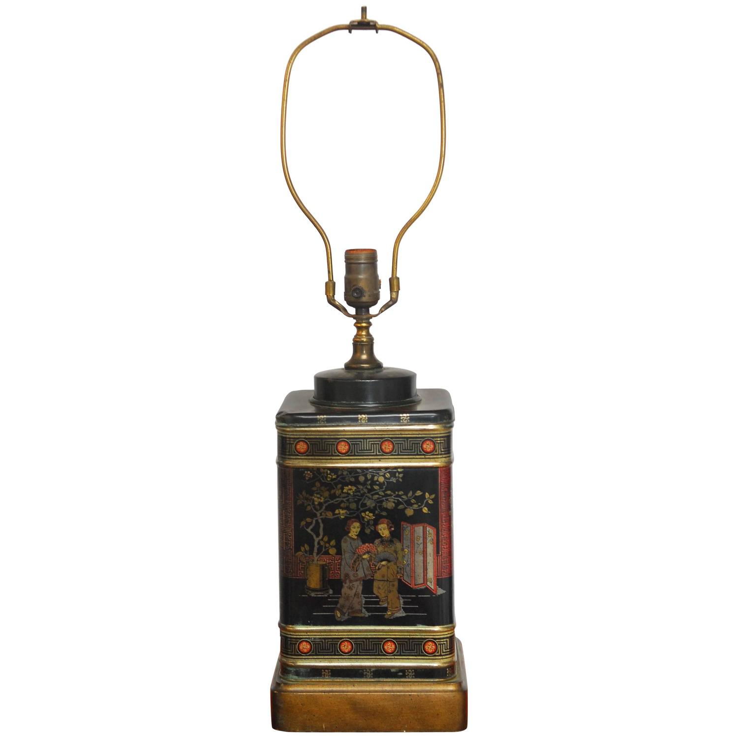Chinese Tea Canister Table Lamp by Frederick Cooper at 1stdibs