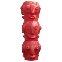 Totem rosso fuoco Threebù 3 di Marcantonio