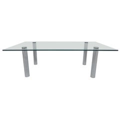 Mid-Century Modern Glass and Chrome Table