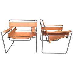 Pair of Marcel Breuer Wassily Chairs for Knoll