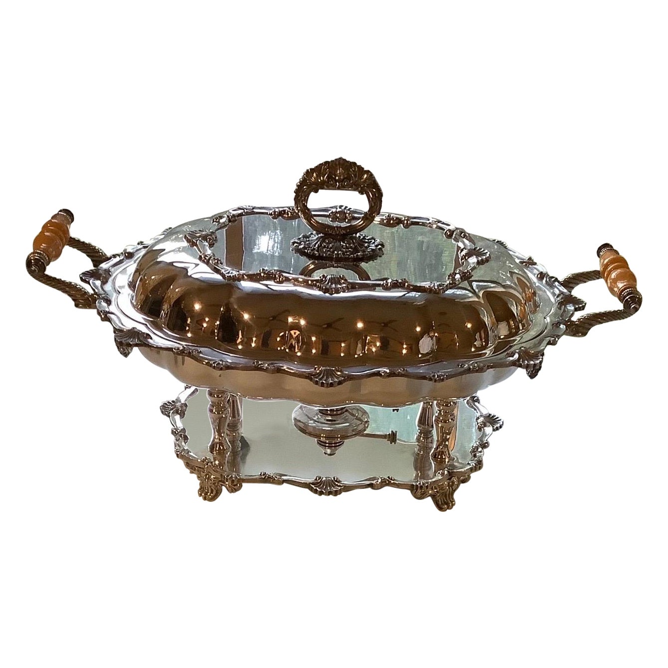 Vintage Silver Plate Chafing Dish