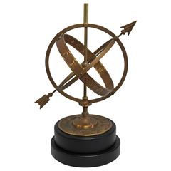 Vintage Bronze Astrological Armillary Table Lamp, Frederick Cooper Lamp Co.