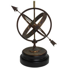 Retro Bronze Astrological Armillary Table Lamp, Frederick Cooper Lamp Co.