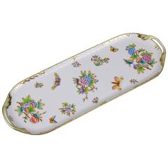 Herend Queen Victoria 20" Long Sandwich Tray