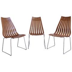 Set of 3 'Scandia' Chairs by Hans Brattrud for Hove Mobler, 1960