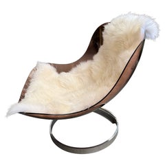 Boris Tabacoff per Mobilier Modulair Moderne Sedia a sfera in lucite fumé