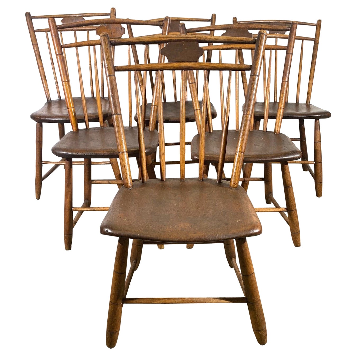 Antique American Windsor Chairs Set of 6